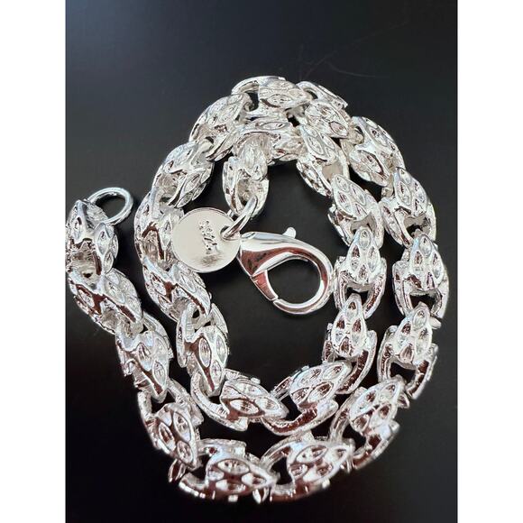 Elegant 925 Sterling Silver Byzantine Chain Bracelet - 8-Inch / 20cm - Picture 4 of 4